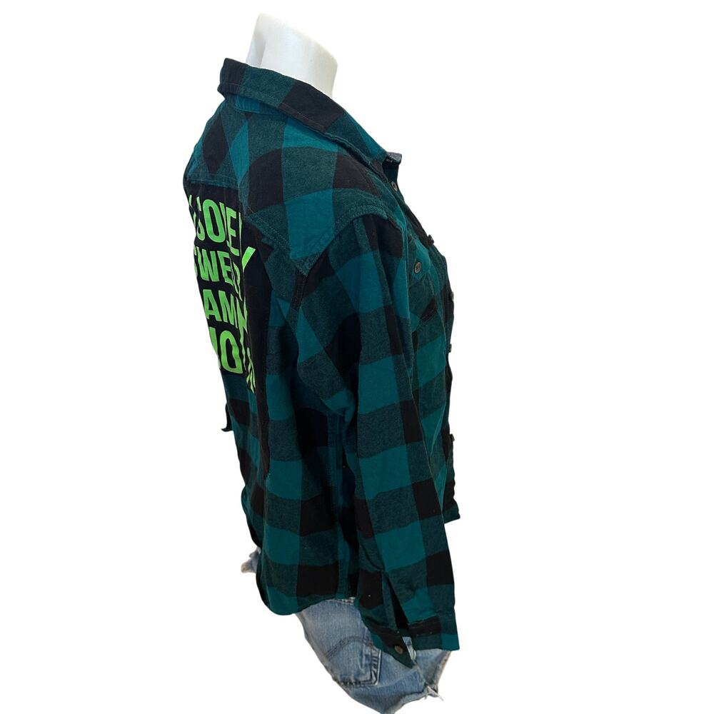 Harry Potter Plaid Flannel Button Down Shirt Kids XL Unique I Solemnly Swear - Picture 3 of 6